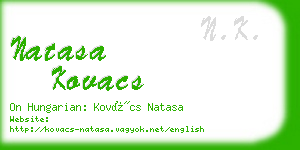 natasa kovacs business card